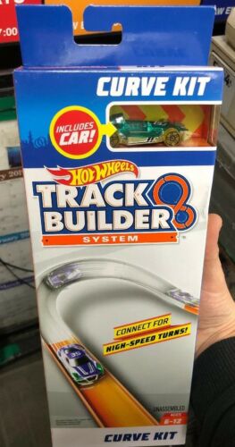 Hot Wheels Track Builder Curve Kit Accessory with car