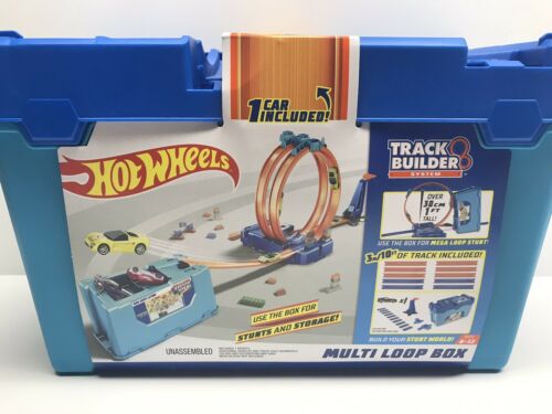 Mattel Hot Wheels Track Builder System Multi Loop Box Playset Blue Age 6-12 NIB