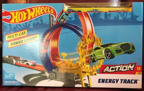 **NEW** Hot Wheels Energy Double Loop Track Set *FACTORY SEALED*