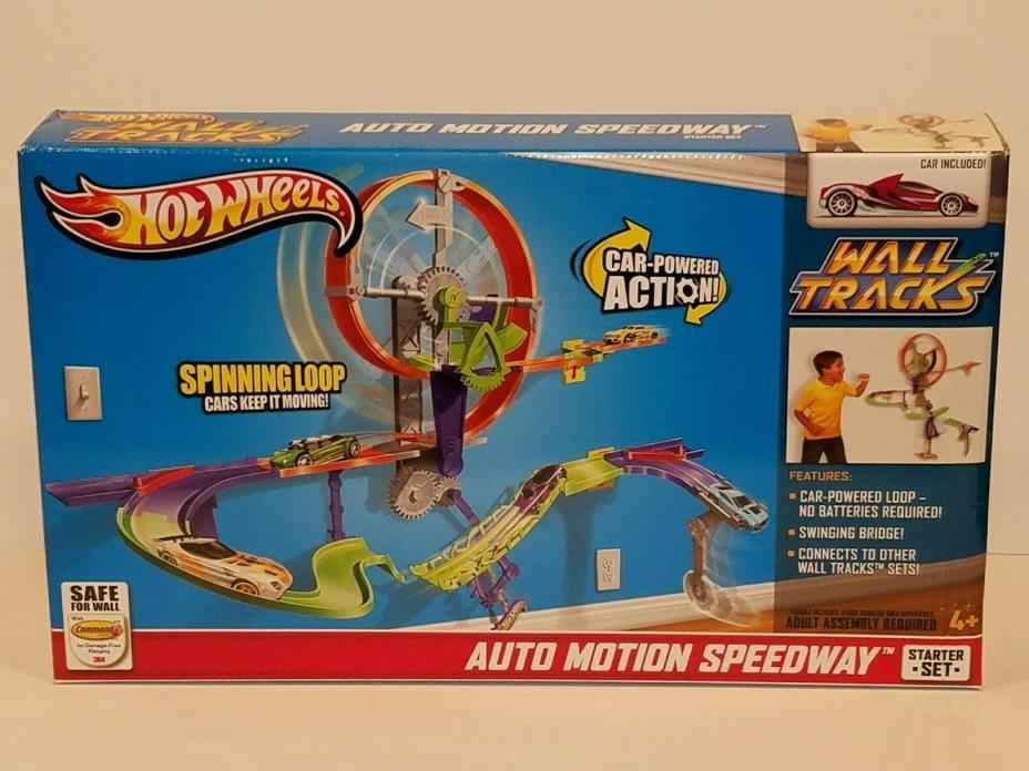 Hot Wheels Wall Tracks Auto Motion Speedway Starter Set 2012 Mattel NEW Box Wear