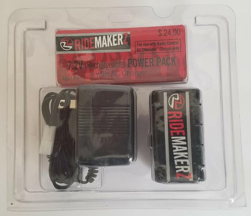 RIDEMAKERZ 7.2V Rechargeable Battery Power Pack w/ AC Adapter RC 