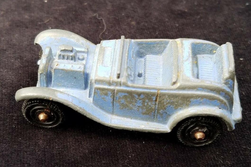 1950's Tootsie Toy Diecast Car ROADSTER Blue Rubber Tires Jalopy