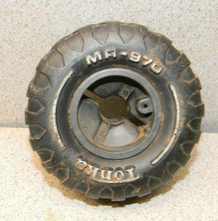 Tonka MR-970 Removable Tire Wheel Black Hub Large Script