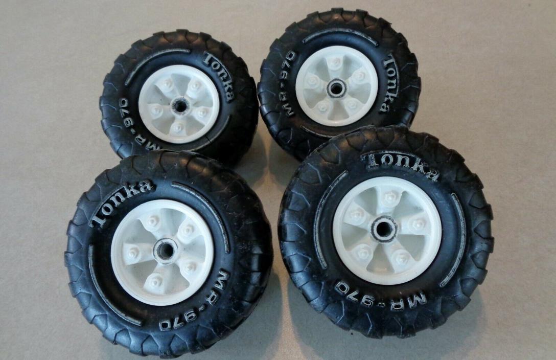 Tonka Tires and Wheels MR-970, Set of 4, For Parts, Original Tonka Parts