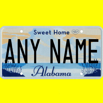1/43-1/5 scale custom license plate set any brand RC/model car - Alabama tag