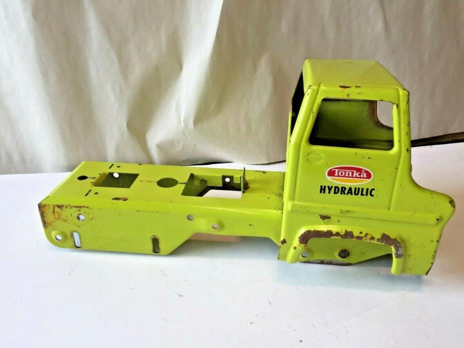 Vintage Tonka Hydraulic Dump Truck Lime Green Cab Chassis