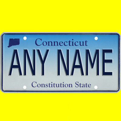 1/43-1/5 scale custom license plate set any brand RC/model car  Connecticut tag
