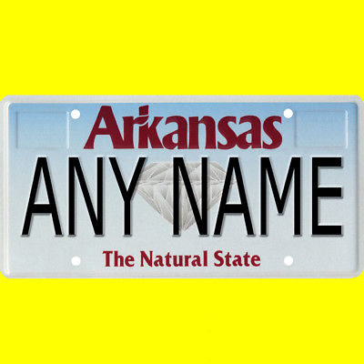 1/43-1/5 scale custom license plate set any brand RC/model car - Arkansas tags