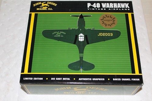 2003 John Deere EAA 1 of 400 Airplane P-40 Warhawk JD2003 Stock 44016 MINT