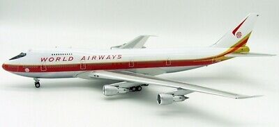 1:200 World Airways Boeing 747-200 N748WA With Stand