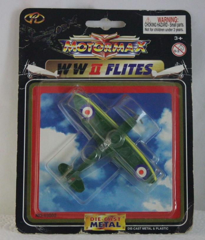 Vintage Motor Max Spitfire - Diecast Plane WW 11 FLITES New