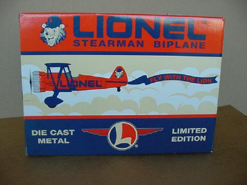 vintage lionel eastwood  stearman biplane limited edition diecast new in box
