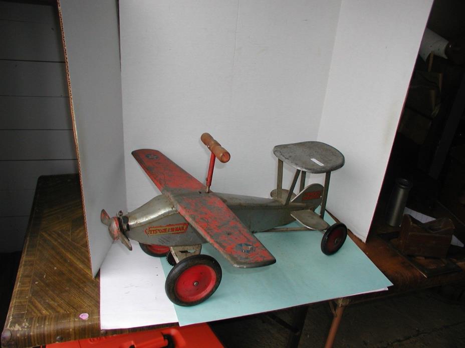 1930's Keystone Rider Air Mail l Airplane Pressed Stel
