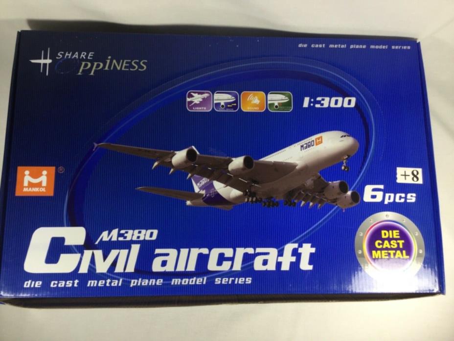Civil aircraft M380 die cast metal mdel series 6 planes HShare Oppiness 1:300
