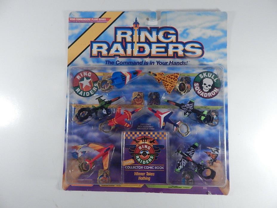 RARE VINTAGE 1988 RING RAIDERS SKULL SQUADRON MATCHBOX SEALED WING CARD