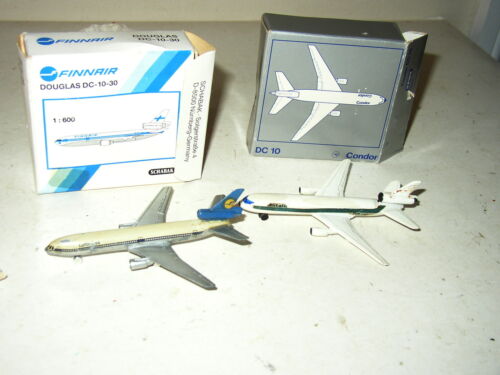 Schuco Lufthansa & Alitalia Zymex Douglas DC-10 #335-792 1:600 die-cast