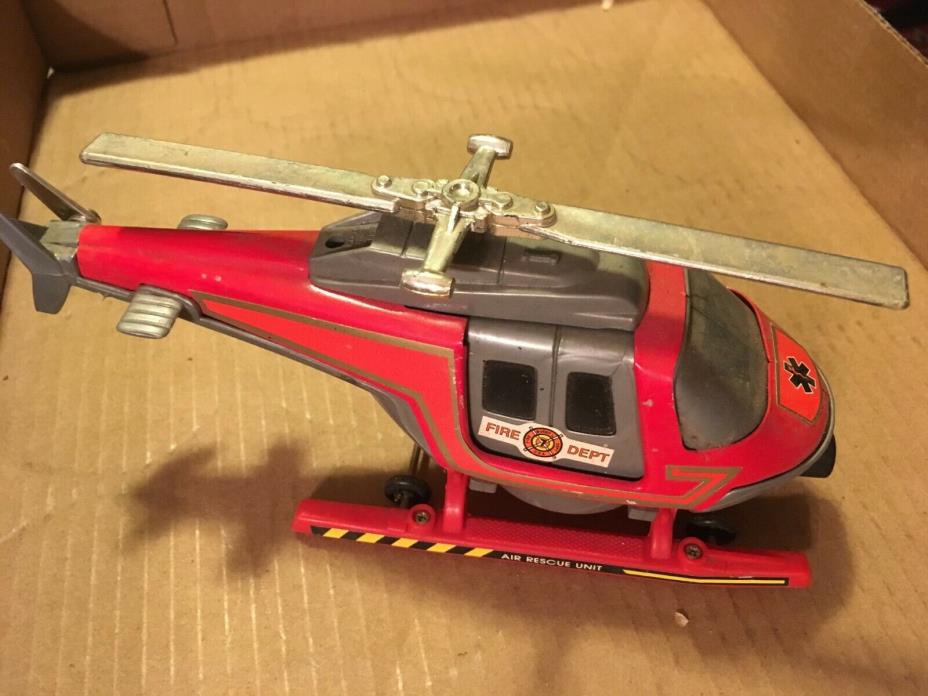 Vintage 1992 SLM Fire Department Metal Toy Helicopter