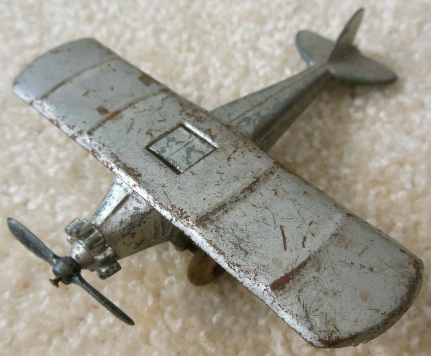 Vintage 1930s TootsieToy - UX 214 Die-Cast Metal Toy Airplane - All Original