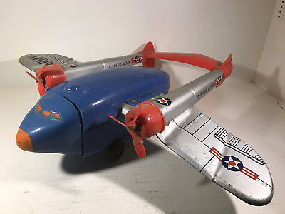 1950's Ideal US Army Globemaster Toy Airplane C-184 plastic & tin
