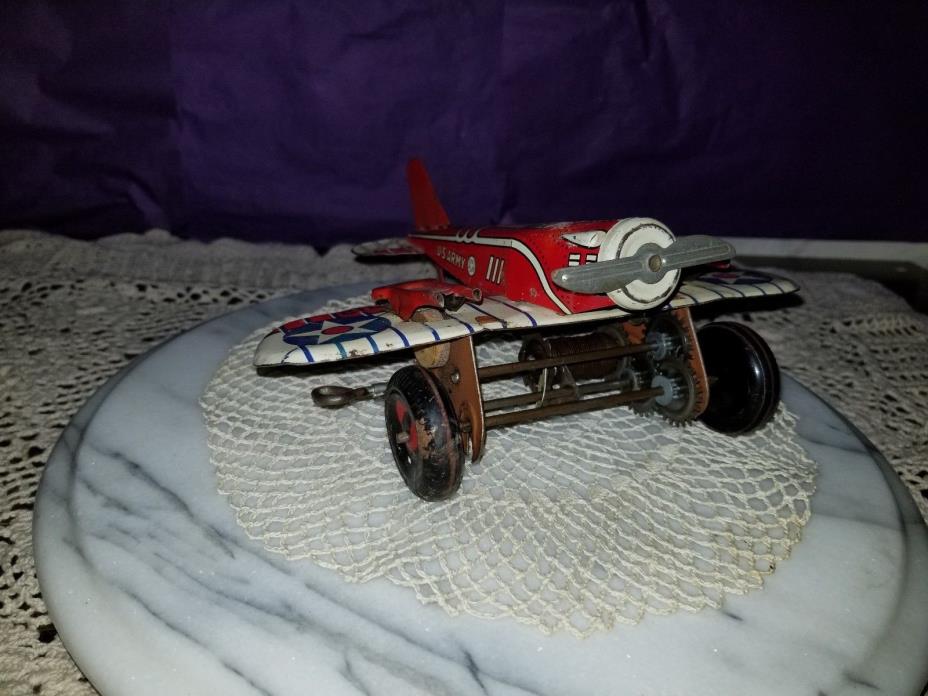 Rare Vintage Marx Pressed Steel U.S. Army Airplane Wheels 8