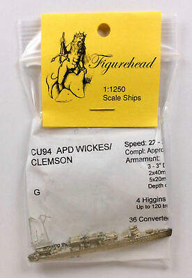 Figurehead CU94 US Fast Transport Wickes/Clemson 1/1250 Scale Metal Model Kit