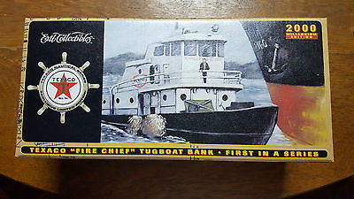 2000 TEXACO FIRE CHIEF TUGBOAT BANK~1ST IN SERIES ~NEW IN BOX,