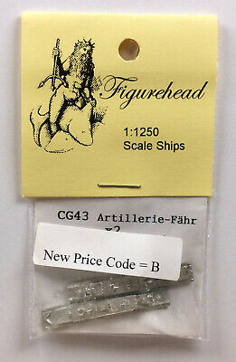 Figurehead CG43 German Artillery Ferry 1/1250 Scale Metal Model Ship Kit X 2