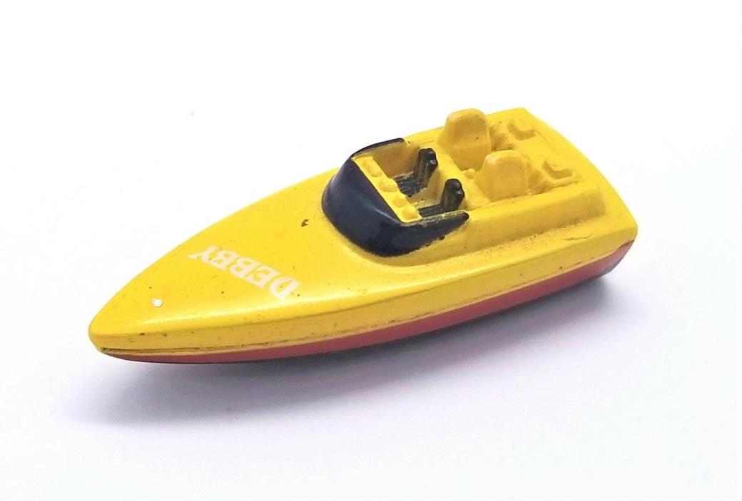 Micro Machines Speedboat Vintage 1987 Lewis Galoob Toy Yellow Watercraft Derby