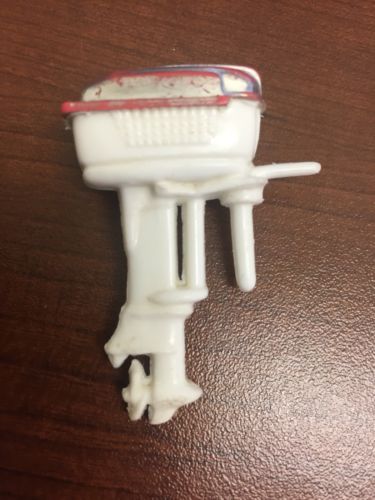 Vintage Toy Outboard Boat Motor Plastic Red White Engine Prop