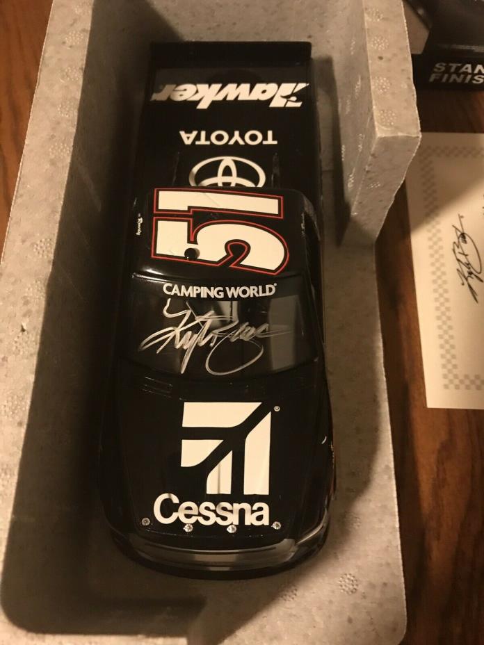 SIGNED 2017 KYLE BUSCH #51 CESSNA BEECHCRAFT AUTOGRAPHED 1/24 TRUCK WITH COA.