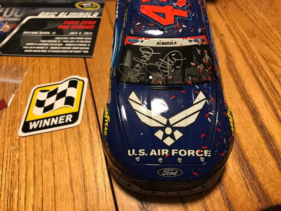 Richard Petty / Aric Almirola US AIR FORCE Daytona  Win AUTOGRAPHED