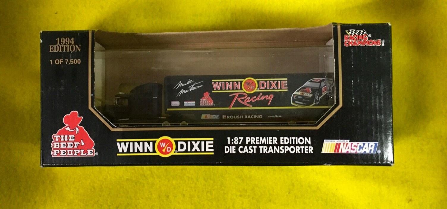 NASCAR Racing Champions 1:64 Diecast Mark Martin Winn Dixie Transporter Hauler