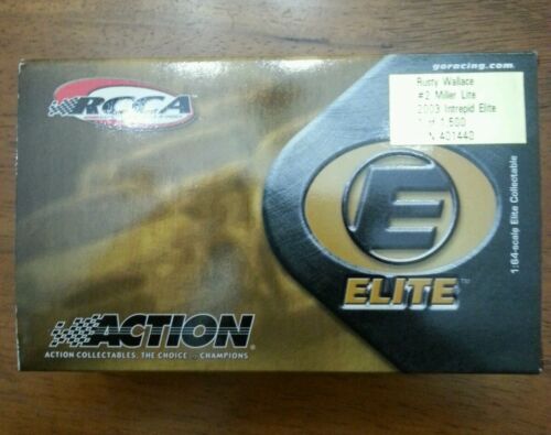 2003 ACTION ELITE RUSTY WALLACE #2 1 OF 1500 1:64 DIECAST MILLER LIGHT