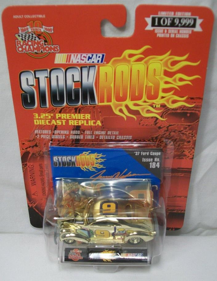 RARE RACING CHAMPIONS STOCK RODS 1/64 JERRY NADEAU 1937 FORD COUPE 1999 DIECAST