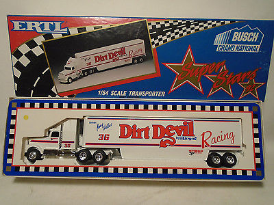 WHITE ROSE COLLECTIBLES #36 KENNY WALLACE DIRT DEVIL RACING HAULER BY ERTL 1/64