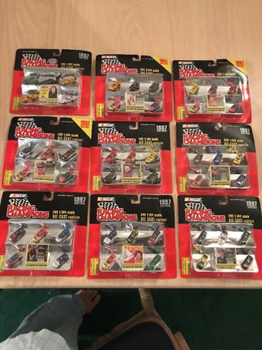 Racing Champions 45 Cars!  5 Sets 1:144 scale 5Die Cast Metal Cars NASCAR 1997