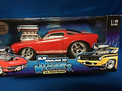 1966 FORD MUSTANG GT 350   RED  1/18 MUSCLE MACHINES