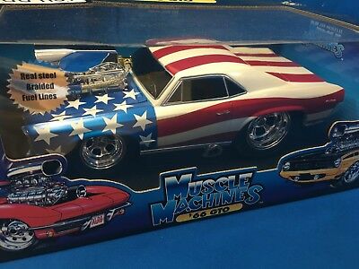 1966 PONTIAC GTO  STARS AND STRIPES PAINT  1/18 MUSCLE MACHINES