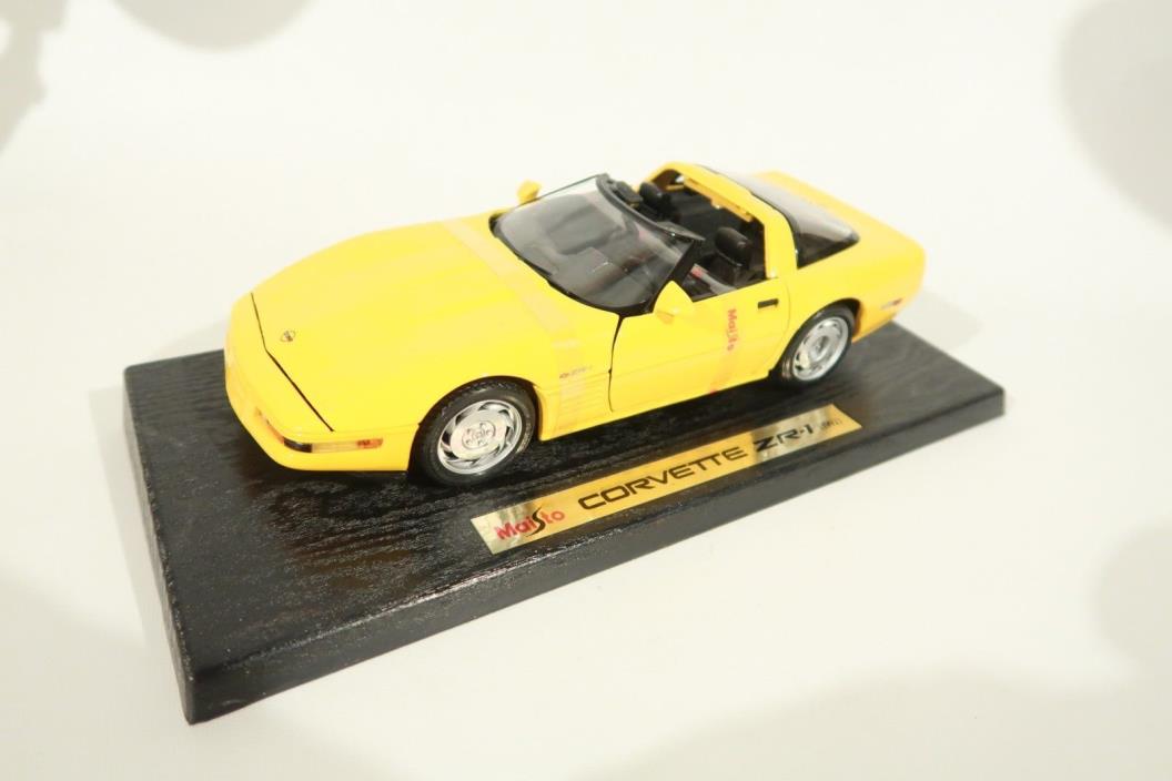 Yellow Maisto Special Edition 1:18 Scale 1992 Corvette ZR-1 Car w/ Box