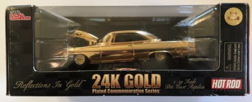 Racing Champions Hot Rod Magazine 24k Gold  ‘62 Chevy Belair 1:24 Scale