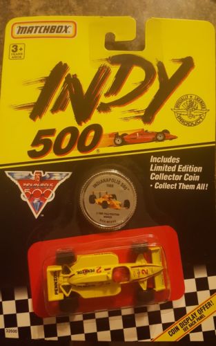 Matchbox Indy 500 ....Winner of Race 1989 coin Collectable NEW ON CARD Free Ship