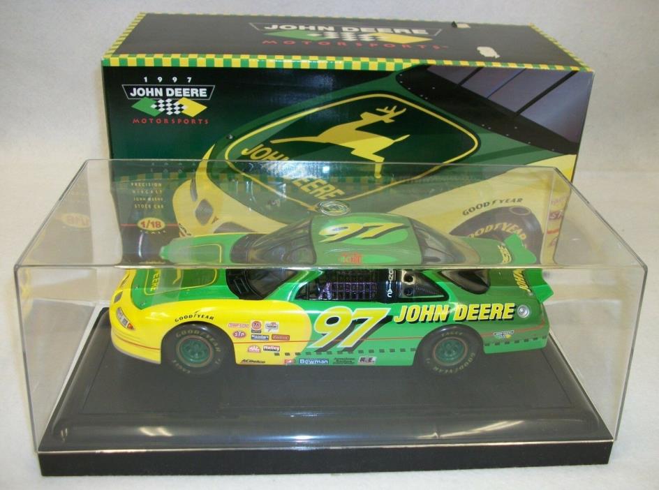 1997 Ertl John Deere Motorsports 1/18 Die Cast Stock Car Chad Little MIB w/ Case