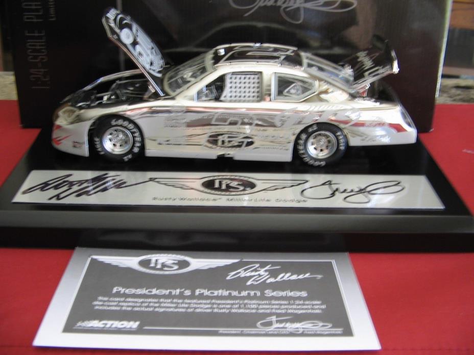 RUSTY WALLACE 1/24 PRESIDENTIAL PLATINUM AUTOGRAPHED DIECAST CAR