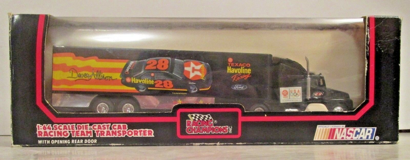 (m637) 1991 #28 Davey Allison NASCAR Collector Edition 1/64 Diecast Transporter