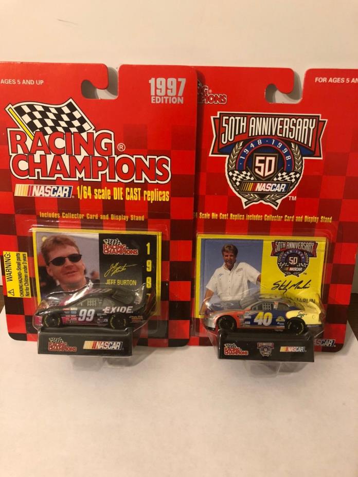 Racing Champions 1/64 Lot of 8 Elliott Marlin Sadler Burton M&Ms Green + 2 more