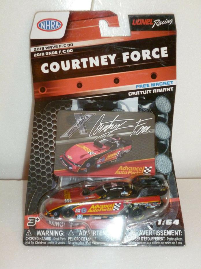 NHRA COURTNEY FORCE ADVANCE AUTO FUNNY CAR 2018 LIONEL NASCAR AUTHENTICS 1/64