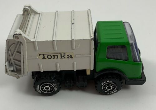 Vintage Tonka Little Litter Bug Green Garbage Trash Truck - 1970's Metal Toy