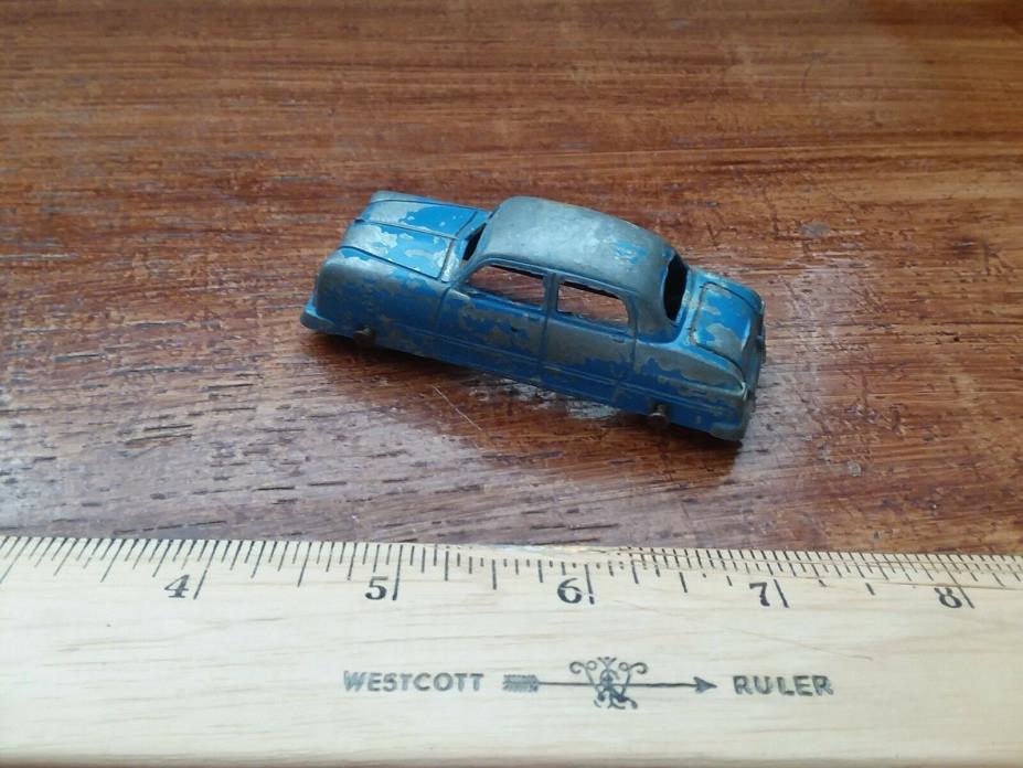 Vintage Tootsie Toy 1940's Blue Sedan  Die Cast  3”