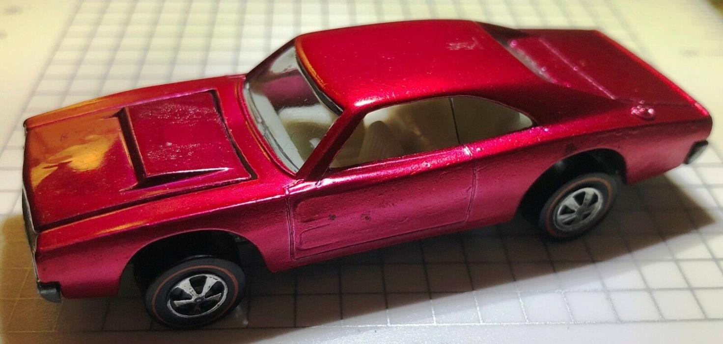 1968 Hot Wheels RedLine Custom Dodge Charger  Creamy Pink Excellent Condition