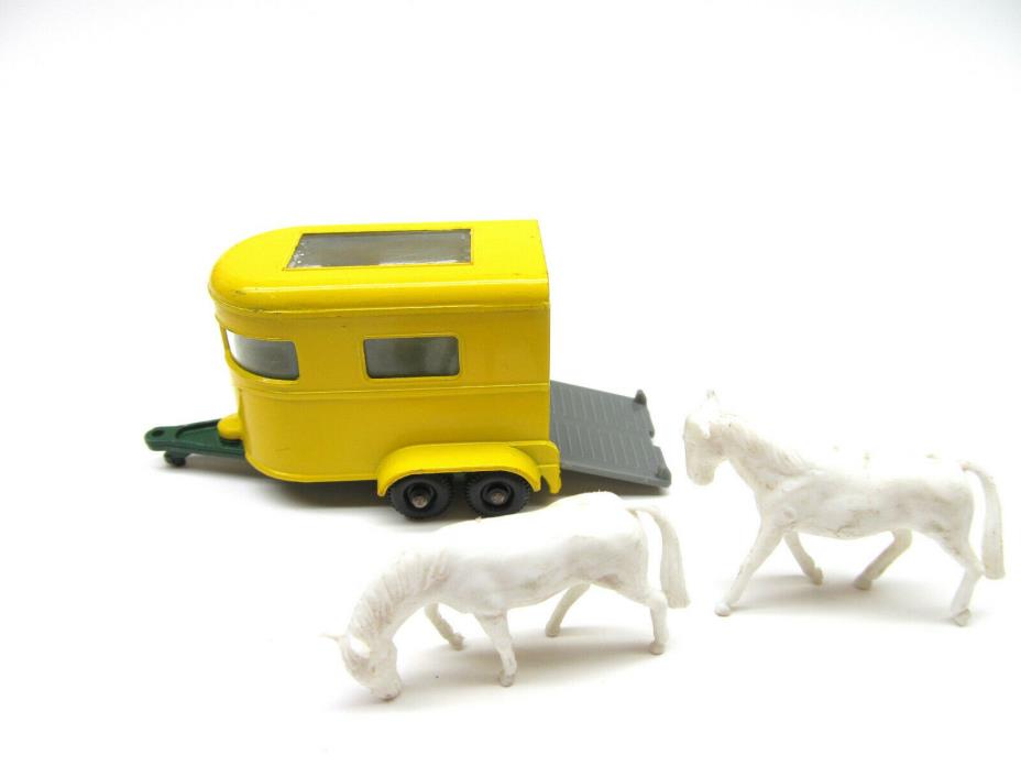 MATCHBOX LESNEY #43 PONY TRAILER WITH HORSES GREAT CONDITION